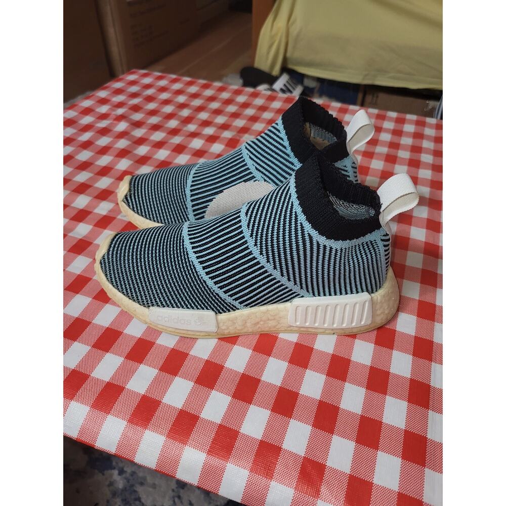 Adidas NMD CS1 Parley PrimeKnit Blue Spirit BLACK/WHITE Men's Size 4 Men AC8597
